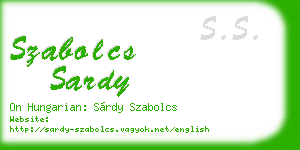 szabolcs sardy business card