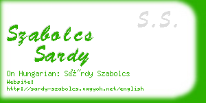 szabolcs sardy business card